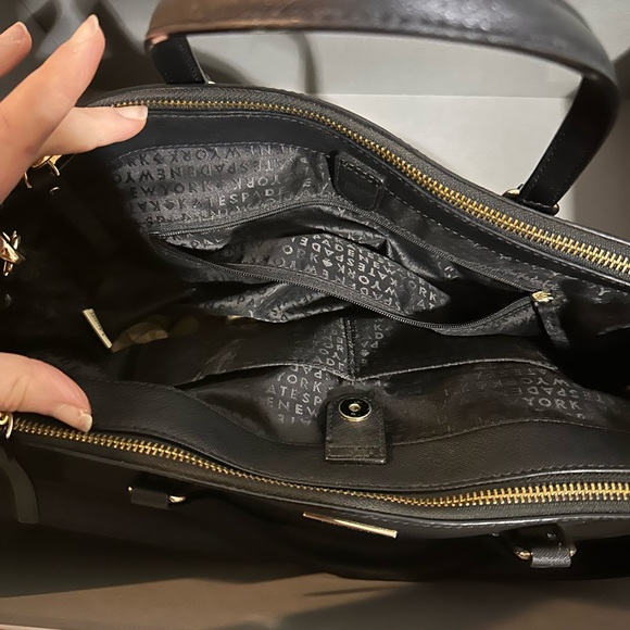 Kate Spade New York Black Leather Satchel Bag with Detachable Long Strap - Picture 12 of 16